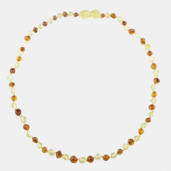 Amber necklace for girls or boys polished beads